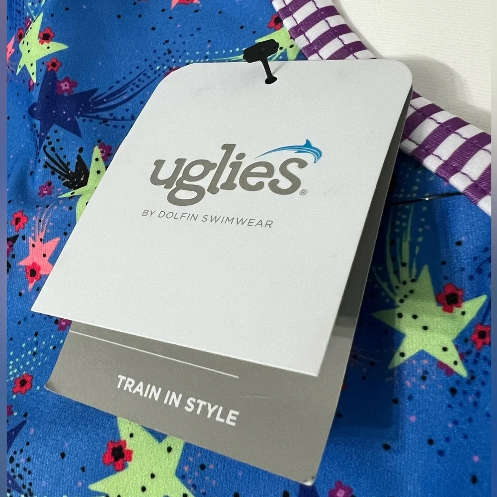 Uglies Girls Stargazer Criss-Cross Back One Piece Swimsuit Size: 16 NWT